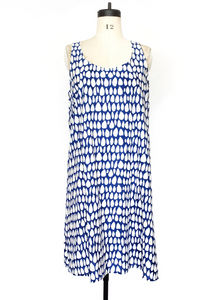 Sale price Gigi Dress in Mysore Blue and White Butti print