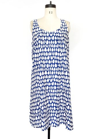 Sale price Gigi Dress in Mysore Blue and White Butti print