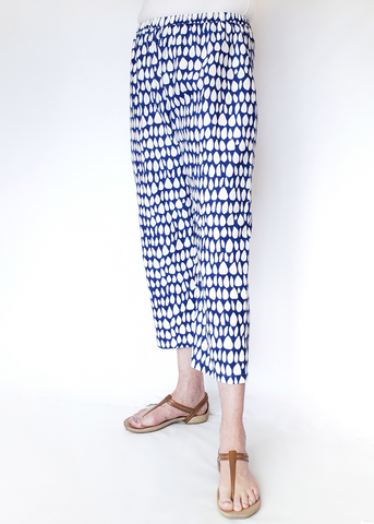 Sale price Vichy Pant in Blue and White Mysore Butti print cotton