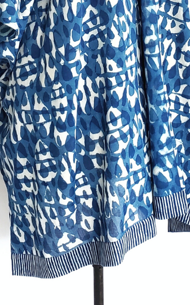 Playa Kimono in Indigo Blue Basalt print