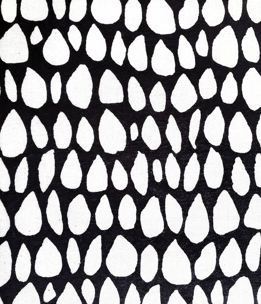 Stole Scarf in Black and White Butti print