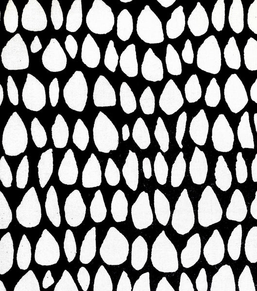 Square Bandana Scarf Cotton in Black and White, Butti print