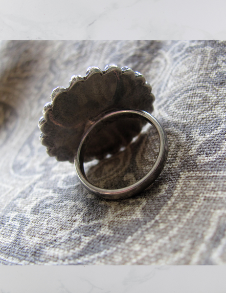 VINTAGE SILVER SOLAR DISK RING - SP-16