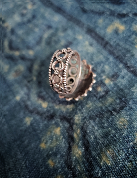 VINTAGE SILVER RING Berry Dome SP-05