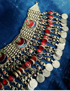 VINTAGE PUSHTU TRIBAL WEDDING NECKLACE - AFGHANISTAN - CHJ -02