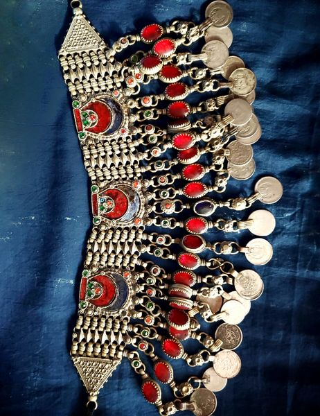VINTAGE PUSHTU TRIBAL WEDDING NECKLACE - AFGHANISTAN - CHJ -02