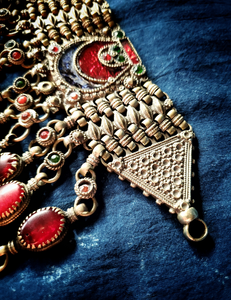 VINTAGE PUSHTU TRIBAL WEDDING NECKLACE - AFGHANISTAN - CHJ -02