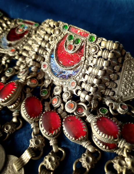 VINTAGE PUSHTU TRIBAL WEDDING NECKLACE - AFGHANISTAN - CHJ -02
