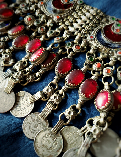 VINTAGE PUSHTU TRIBAL WEDDING NECKLACE - AFGHANISTAN - CHJ -02