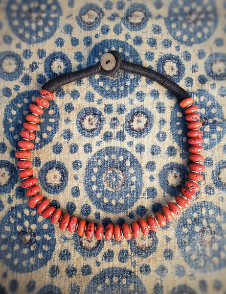 Tibetan coral store bead necklace