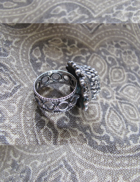 VINTAGE SILVER RING Berry Dome SP-05